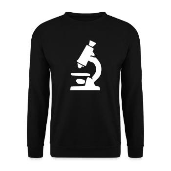 Microscope Science Symbol Gift - Unisex Sweatshirt - black - Front - Alina (178cm) & Michal (187cm)