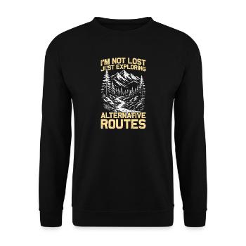 Itinéraires alternatifs Randonnée Montagnes Alpinisme - Sweat-shirt Unisexe - noir - Devant - Alina (178cm) & Michal (187cm)