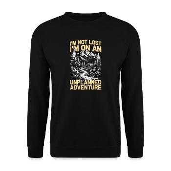 Aventure imprévue Randonnée Montagnes Alpinisme - Sweat-shirt Unisexe - noir - Devant - Alina (178cm) & Michal (187cm)