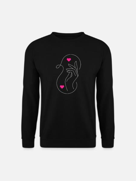 Tender Love : Hands & Hearts Design - Sweat-shirt Unisexe - noir