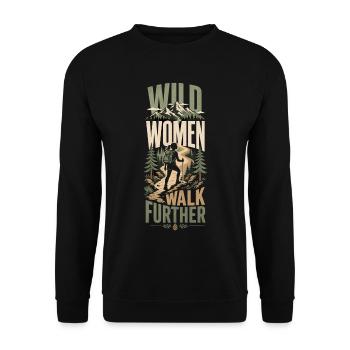 Hiking Women - Unisex Sweatshirt - black - Front - Alina (178cm) & Michal (187cm)