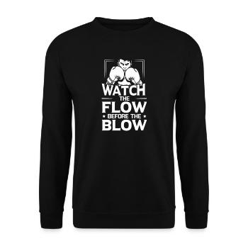 Watch The Flow Boxing Gloves - Unisex Sweatshirt - black - Front - Alina (178cm) & Michal (187cm)
