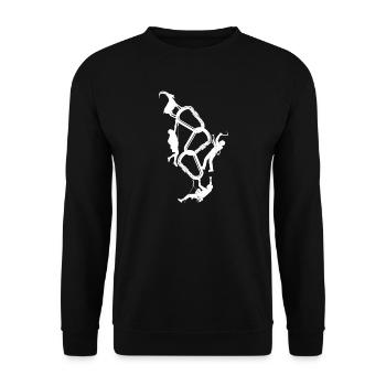 Kletterseil Klettern  - Unisex Pullover - Schwarz - Vorne - Alina (178cm) & Michal (187cm)