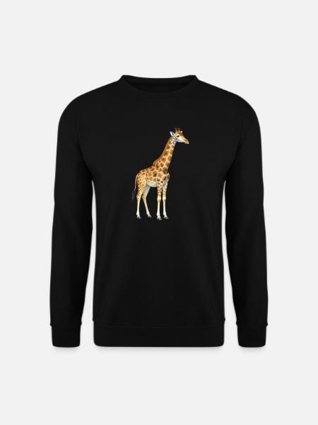 Giraffe aquarell Geschenk - Unisex Pullover - Schwarz