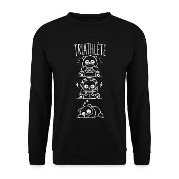 Triathlète Gaming Gamer - Unisex Pullover - Schwarz - Vorne - Alina (178cm) & Michal (187cm)