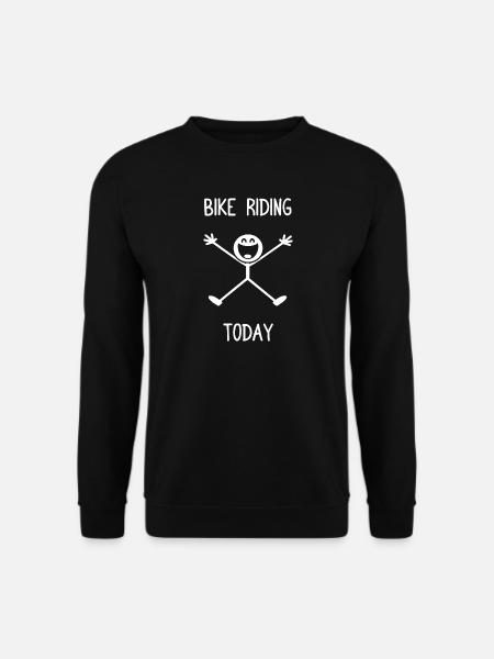 Bike riding today Fahrrad Mountainbike Downhill - Unisex Pullover - Schwarz