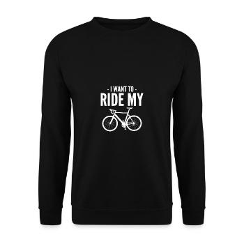 Ride my bike bike passionné Cadeau - Sweat-shirt Unisexe - noir - Devant - Alina (178cm) & Michal (187cm)