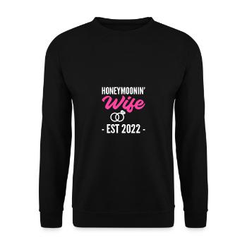 Lune de miel Mme Nouvellement mariée Mme Gift - Sweat-shirt Unisexe - noir - Devant - Alina (178cm) & Michal (187cm)