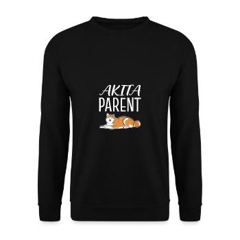 Akita Parent Dog Parents Gift - Unisex Sweatshirt - black - Front - Alina (178cm) & Michal (187cm)