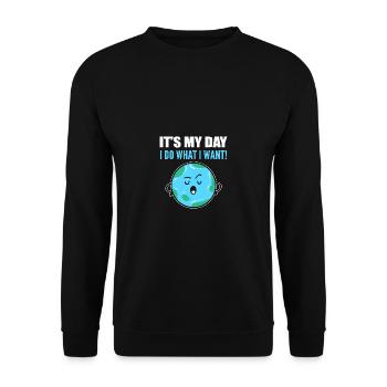 It's My Day Entomologist Gift - Unisex Sweatshirt - black - Front - Alina (178cm) & Michal (187cm)