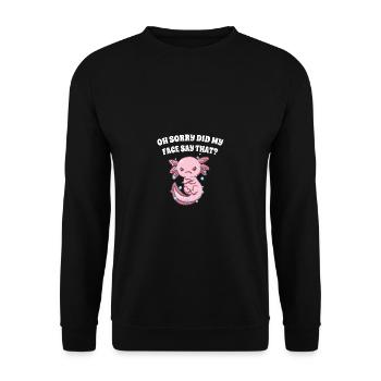 Oh, désolé, mon visage a ce drôle - Sweat-shirt Unisexe - noir - Devant - Alina (178cm) & Michal (187cm)