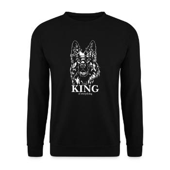 Berger allemand Roi de tout Chiens - Sweat-shirt Unisexe - noir - Devant - Alina (178cm) & Michal (187cm)