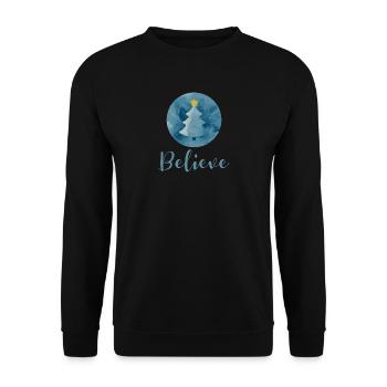 Croyez en Noël - Sweat-shirt Unisexe - noir - Devant - Alina (178cm) & Michal (187cm)