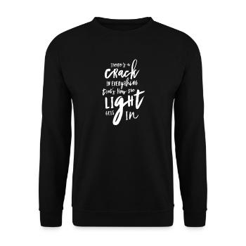 There's a crack in everything - Unisex Sweatshirt - black - Front - Alina (178cm) & Michal (187cm)