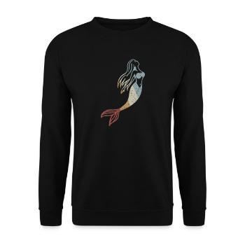 Sirène Retro Style Vintage - Sweat-shirt Unisexe - noir - Devant - Alina (178cm) & Michal (187cm)