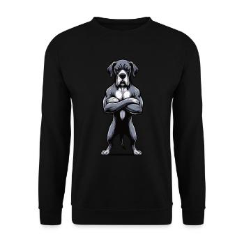 Great Dane Great Dane Owner Great Dane Fan - Unisex Sweatshirt - black - Front - Alina (178cm) & Michal (187cm)