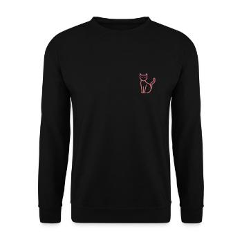 Cats World - Unisex Pullover - Schwarz - Vorne - Alina (178cm) & Michal (187cm)