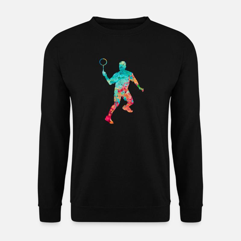 Badminton PopArt - Unisex Pullover - Schwarz