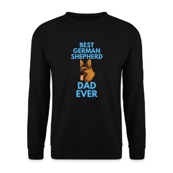 Dogs Papa Father's Day Gift German Shepherd - Unisex Sweatshirt - black - Front - Alina (178cm) & Michal (187cm)