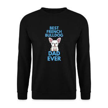 Meilleur Français Bulldog Papa Chien de fête des pères - Sweat-shirt Unisexe - noir - Devant - Alina (178cm) & Michal (187cm)