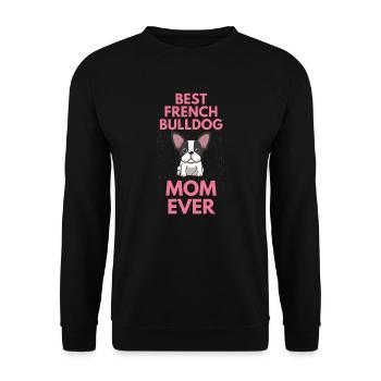Dogs Mom Mother's Day French Bulldog - Unisex Sweatshirt - black - Front - Alina (178cm) & Michal (187cm)