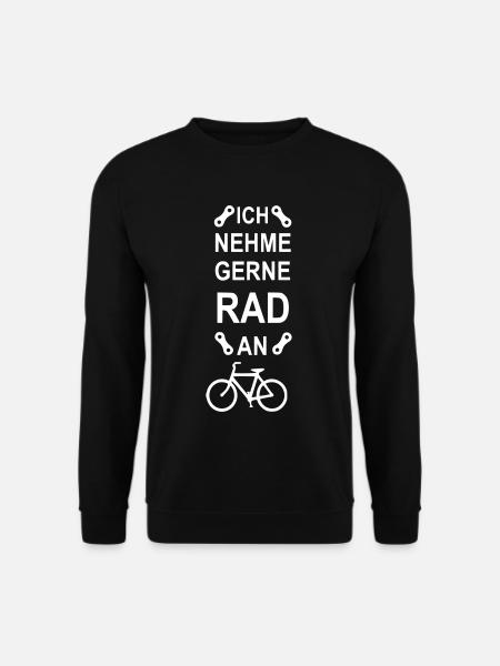 Ich nehme gerne Rad an - Unisex Pullover - Schwarz