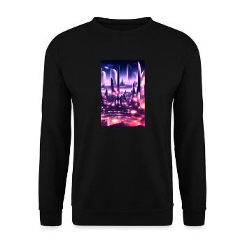 The Future by Night - Unisex Pullover - Schwarz - Vorne - Alina (178cm) & Michal (187cm)