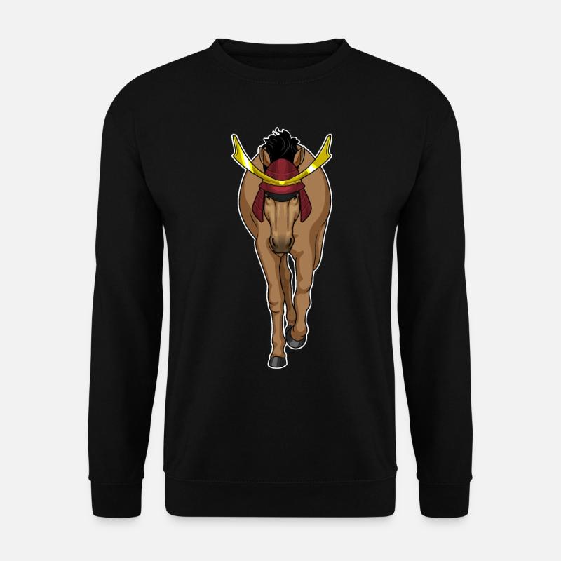Pferd Samurai Kampfkunst - Unisex Pullover - Schwarz
