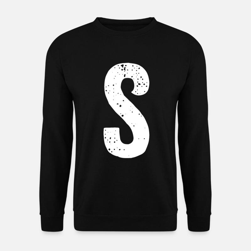 S Letter - Unisex Sweatshirt - black