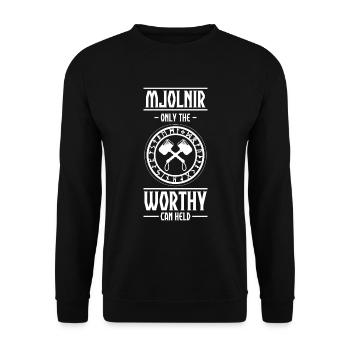 Viking Gods Teutons - Unisex Sweatshirt - black - Front - Alina (178cm) & Michal (187cm)