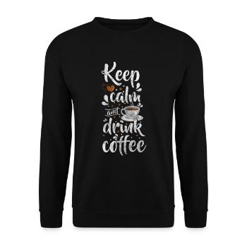 Barista portafilter cappuccino matin grouch - Sweat-shirt Unisexe - noir - Devant - Alina (178cm) & Michal (187cm)
