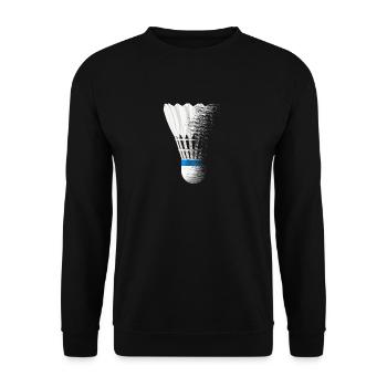 Badminton shuttlecock - Unisex Sweatshirt - black - Front - Alina (178cm) & Michal (187cm)