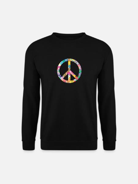Peace Flower Idea Gift - Unisex Sweatshirt - black