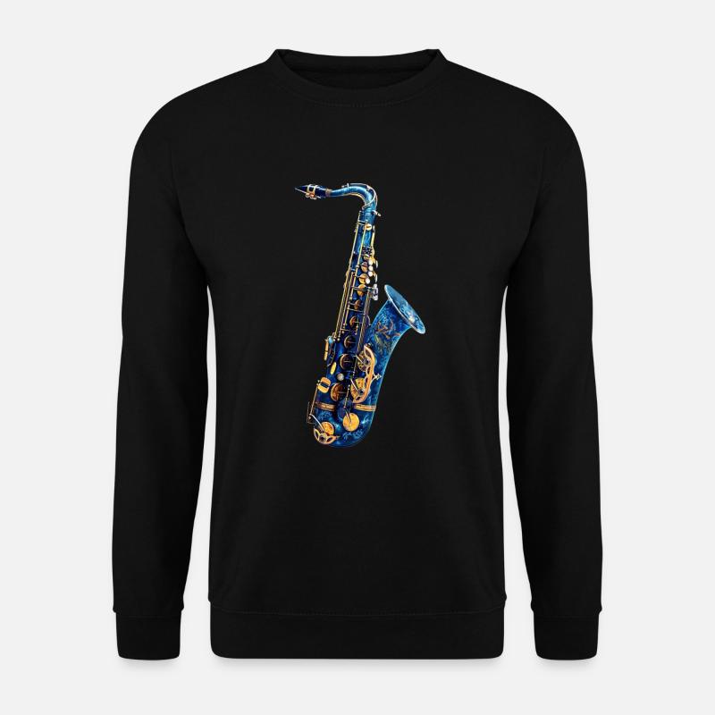 Fish Saxophone - Unisex Sweatshirt - black