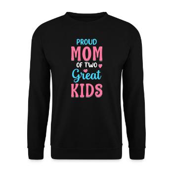 Proud Mom Of Two Great Kids Chaos Coordinator Mom - Unisex Sweatshirt - black - Front - Alina (178cm) & Michal (187cm)