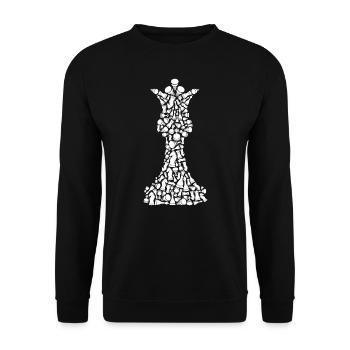 Chess Pieces Symbols Board Game Chess - Unisex Sweatshirt - black - Front - Alina (178cm) & Michal (187cm)