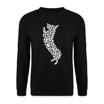 Cardigan Welsh Corgi Hundeliebhaber Corgi Hund - Unisex Pullover - Schwarz - Vorne - Alina (178cm) & Michal (187cm)