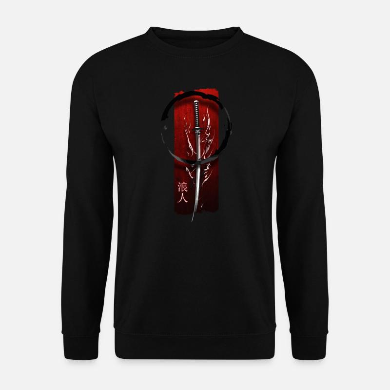 vagabond : Épée Katana avec Inscri 'Ronin' - Sweat-shirt Unisexe - noir