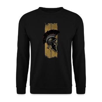 Gladiator's Might: Helmet of the Arena - Unisex Sweatshirt - black - Front - Alina (178cm) & Michal (187cm)