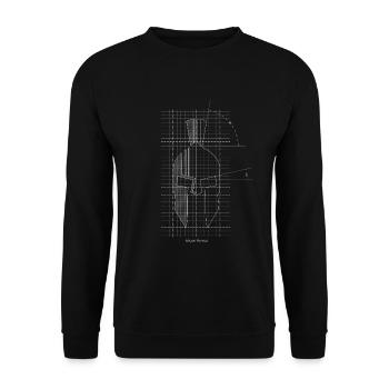 Blueprint helmet white - Unisex Sweatshirt - black - Front - Alina (178cm) & Michal (187cm)
