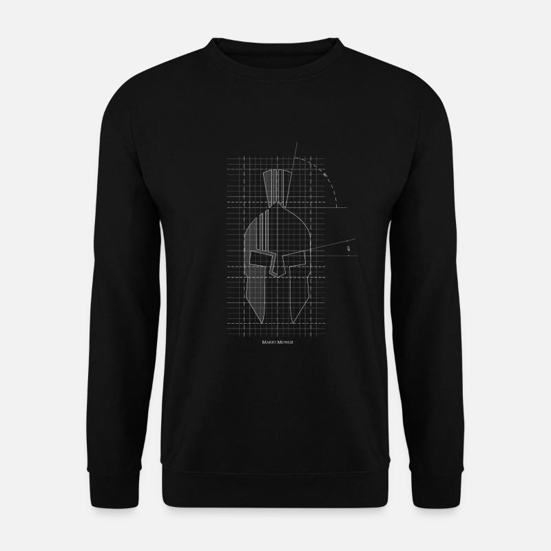 Blueprint helmet white - Unisex Sweatshirt - black