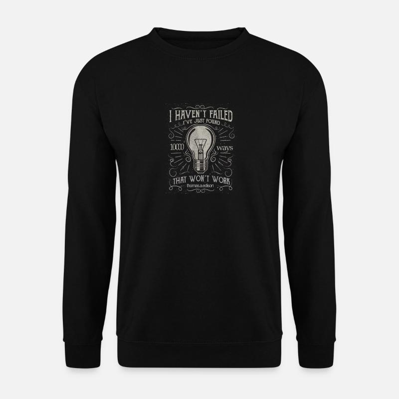 Thomas Edison Glühbirne - Unisex Pullover - Schwarz