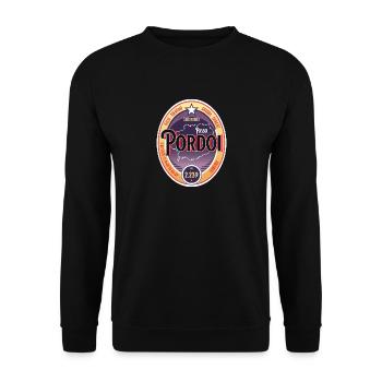 Passo Pordoi Italia Sticker Tee Design - Unisex Sweatshirt - black - Front - Alina (178cm) & Michal (187cm)