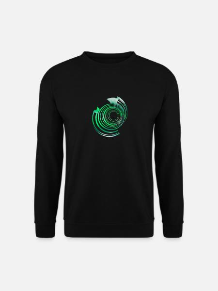 Spiral Escape grün Fraktale Kunst Mandelbrot - Unisex Pullover - Schwarz