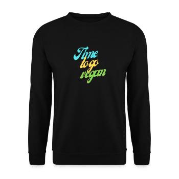 Time to go vegan - Unisex Sweatshirt - black - Front - Alina (178cm) & Michal (187cm)