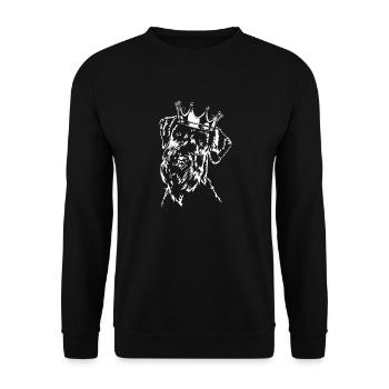 Chien de la couronne de la couronne de Wilsigns - Sweat-shirt Unisexe - noir - Devant - Alina (178cm) & Michal (187cm)