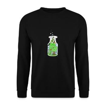 Nature Bottle - Unisex Sweatshirt - black - Front - Alina (178cm) & Michal (187cm)