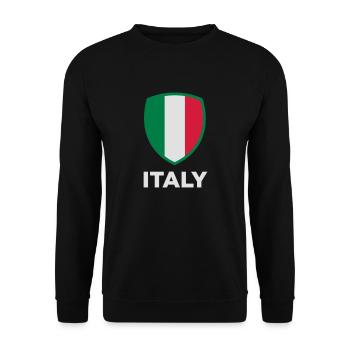 National Flag Of Italy - Unisex Sweatshirt - black - Front - Alina (178cm) & Michal (187cm)