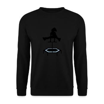 jumping trampoline girl jumping jump gift - Unisex Sweatshirt - black - Front - Alina (178cm) & Michal (187cm)