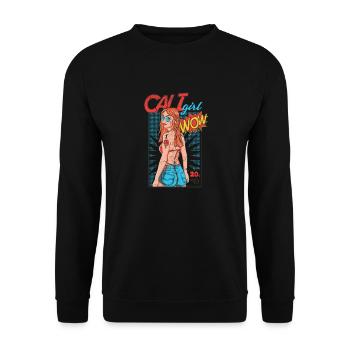 Beachgirl - Cover Girl - Magazine Design Geschenki - Unisex Pullover - Schwarz - Vorne - Alina (178cm) & Michal (187cm)